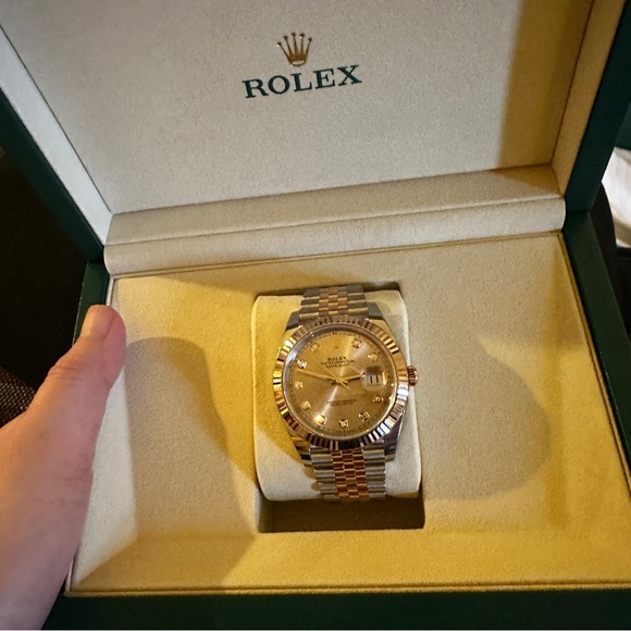 Rolex Datejust 41mm 126331 Jubilee 18K Rose Gold /SS Diamond Dial BNIB - Picture 5 of 12